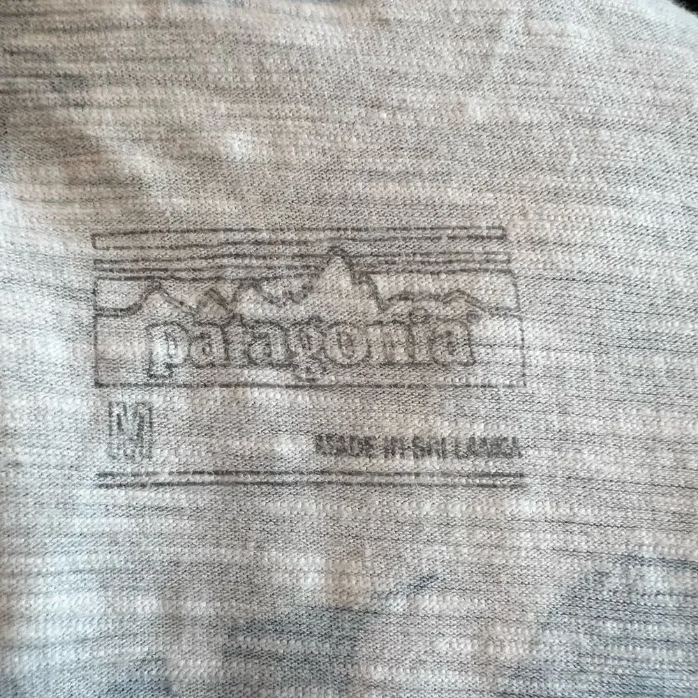 Patagonia Amber Dawn Blue and White Leaf Midi Dress